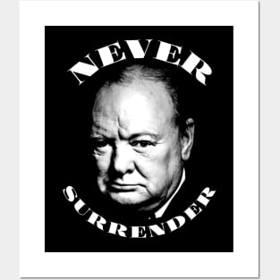 Winston Churchill - Never Surrender Posters and Art